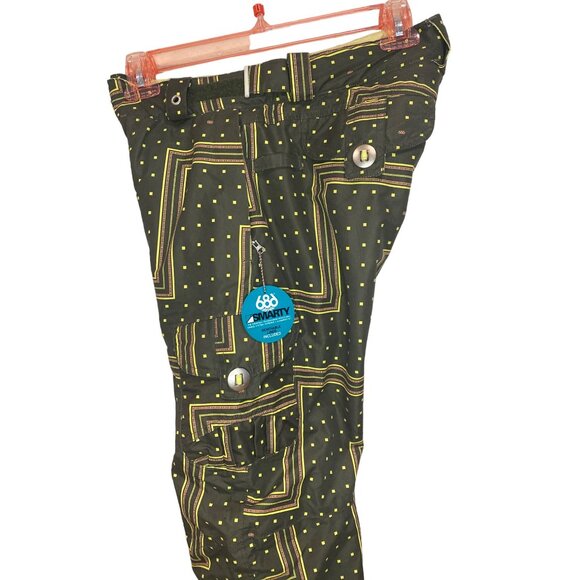 NWT 686 Smarty Original Cargo Ski Pants Zig Zag W's S Removeable Liner Olive - Picture 15 of 16
